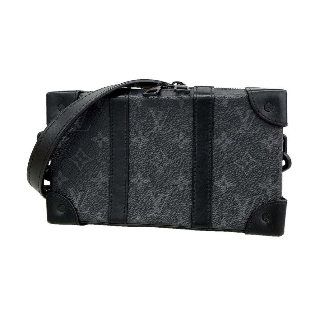 Louis Vuitton Monogram Eclipse Soft Trunk Wallet Shoulder Bag M69838 Black Me...